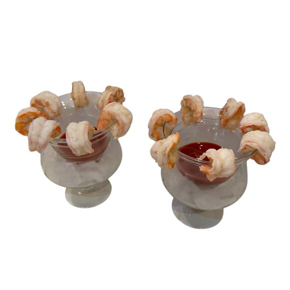 Kosta Boda 2-Piece Blown Glass Shrimp Cocktail Serving Dish Set (2) - MULTI USE - Picture 10 of 10